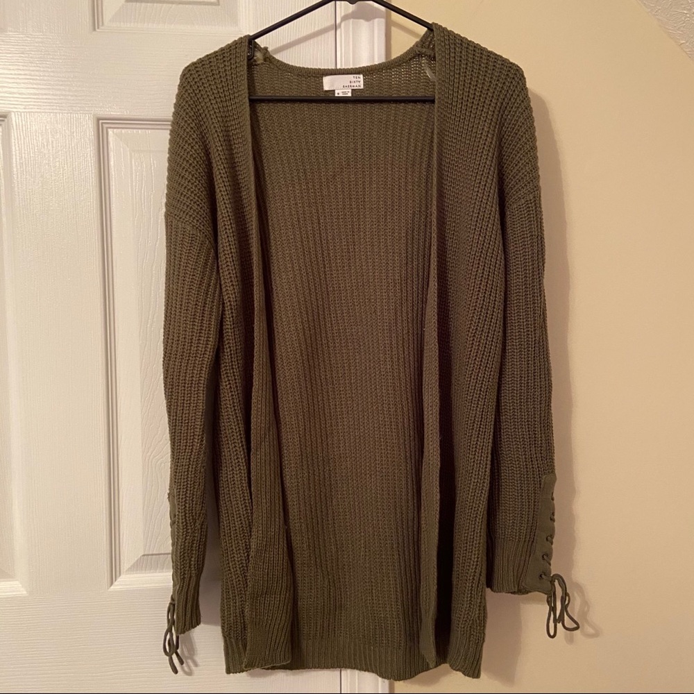 Army green sweater